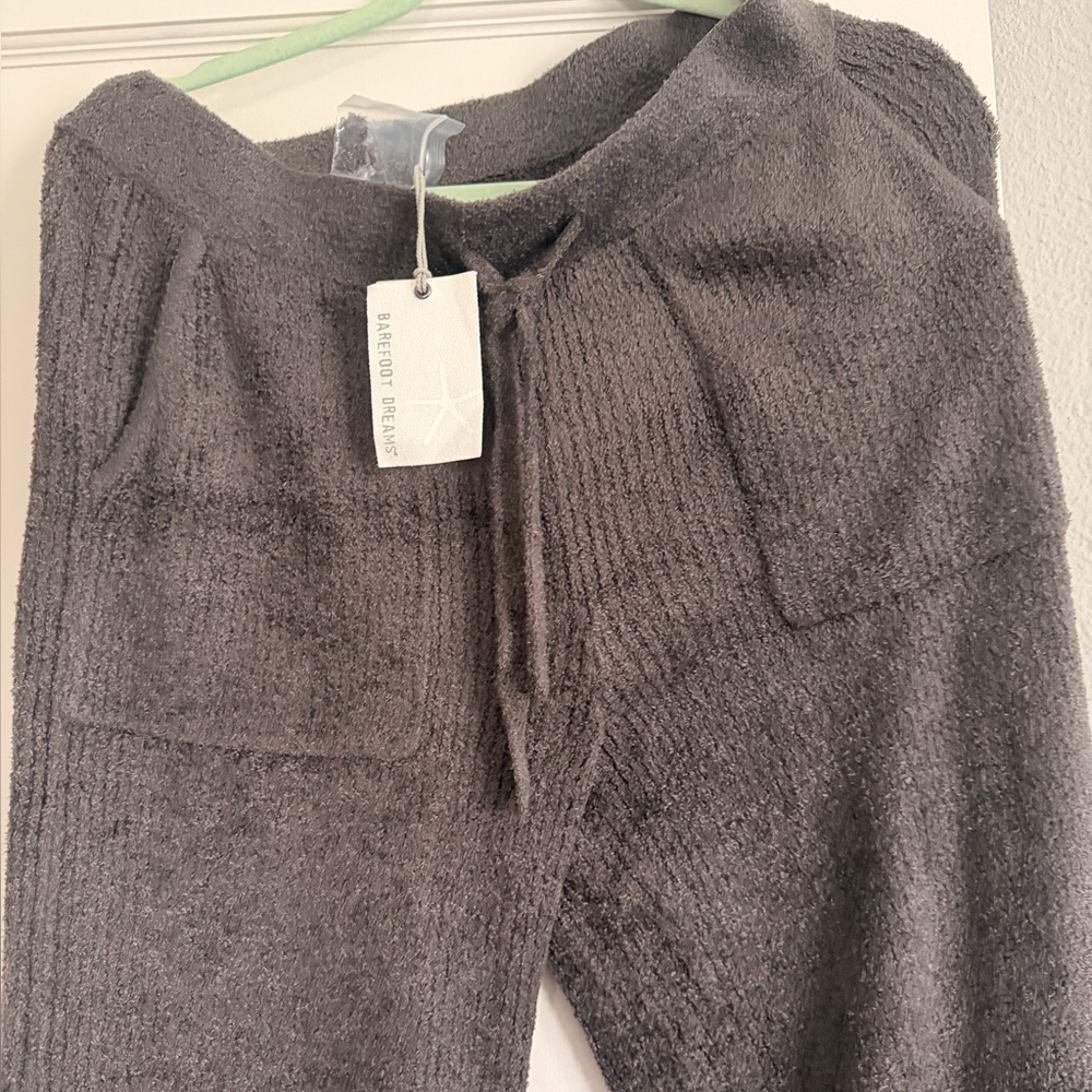 Barefoot Dreams Black Plush Knit Lounge Pants
